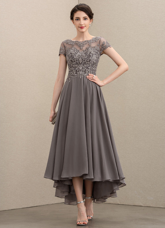 Robe de Soirée Élégance Grise Satinée - gallery 1