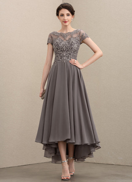 Robe de Soirée Élégance Grise Satinée - gallery 1
