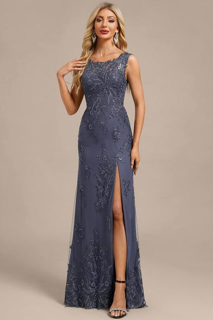 Robe de Soirée Violet Élégant - gallery 6