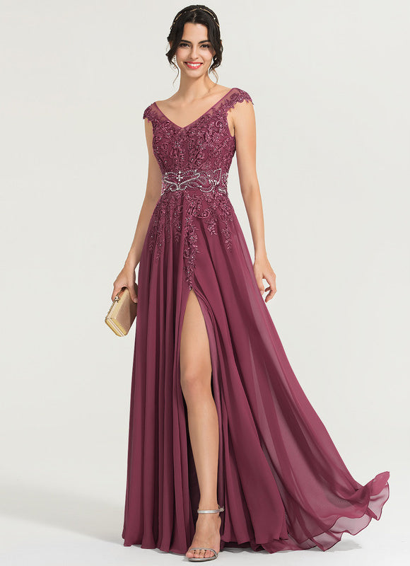 Robe de Soirée Éclat Rubis Flottant