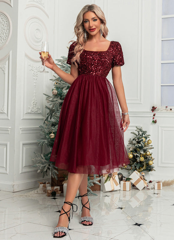 Robe de Soirée Bordeaux Éclat - gallery 5