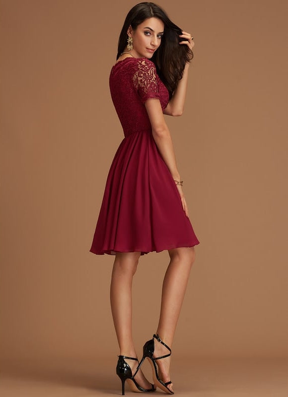 Robe de Soirée Pêche Éclatante - gallery 1