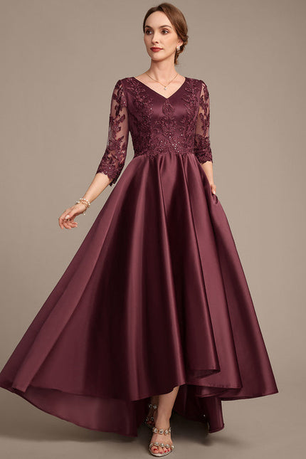 Robe de Soirée Violet Satiné Élancé - gallery 2