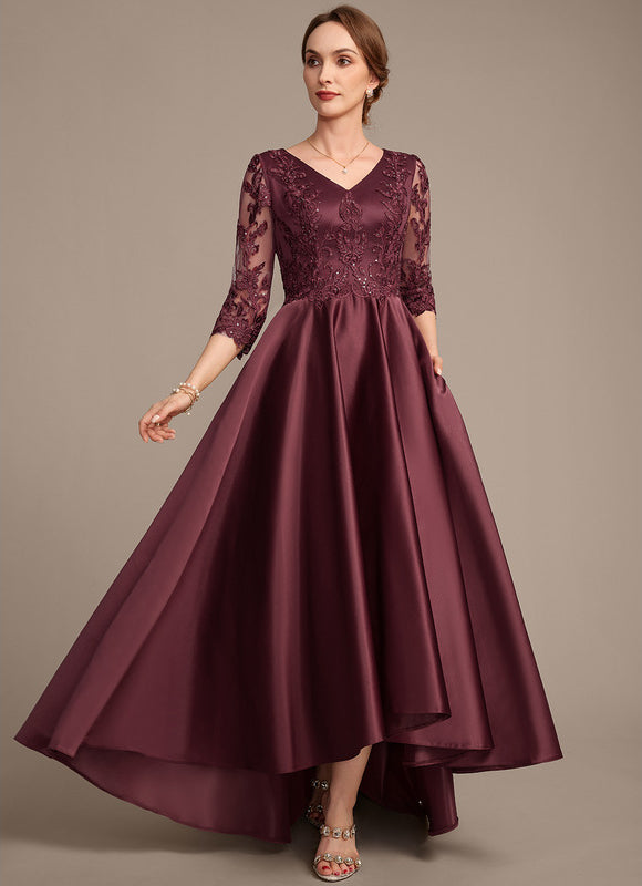 Robe de Soirée Violet Satiné Élancé - gallery 2