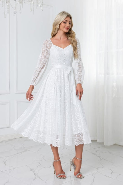 Robe de Soirée Dentelle Évasée - gallery 3