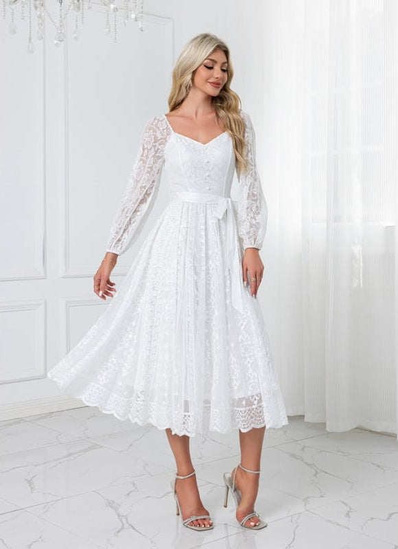 Robe de Soirée Dentelle Évasée - gallery 3