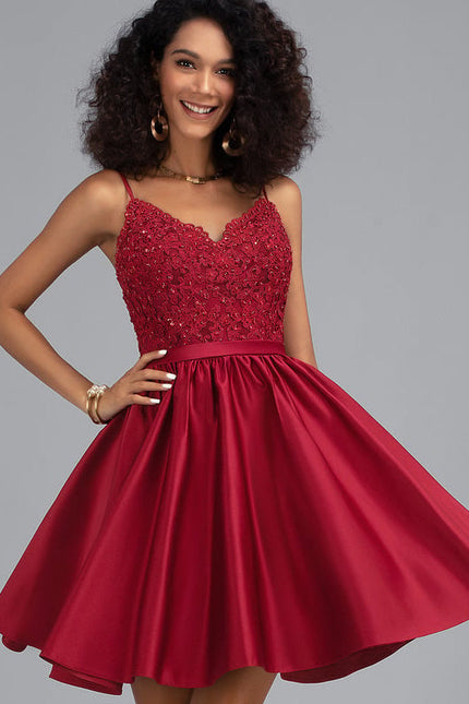 Robe de Soirée Rouge Éclat Céleste