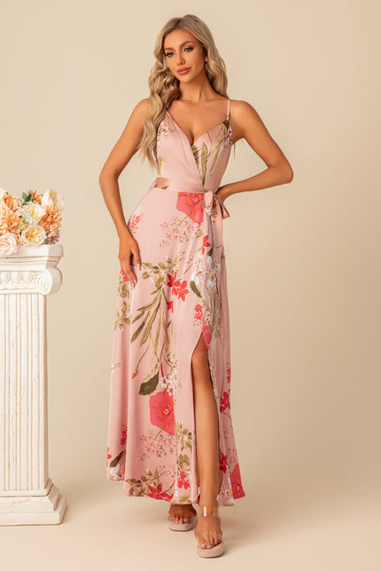 Robe de Soirée Floral Satinée - gallery 1