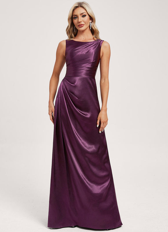 Robe de Soirée Velours Daméthyste - gallery 1