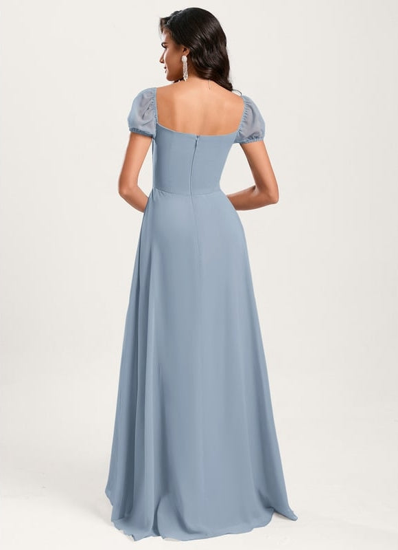 Robe de Soirée Fluide Vert Deau - gallery 1