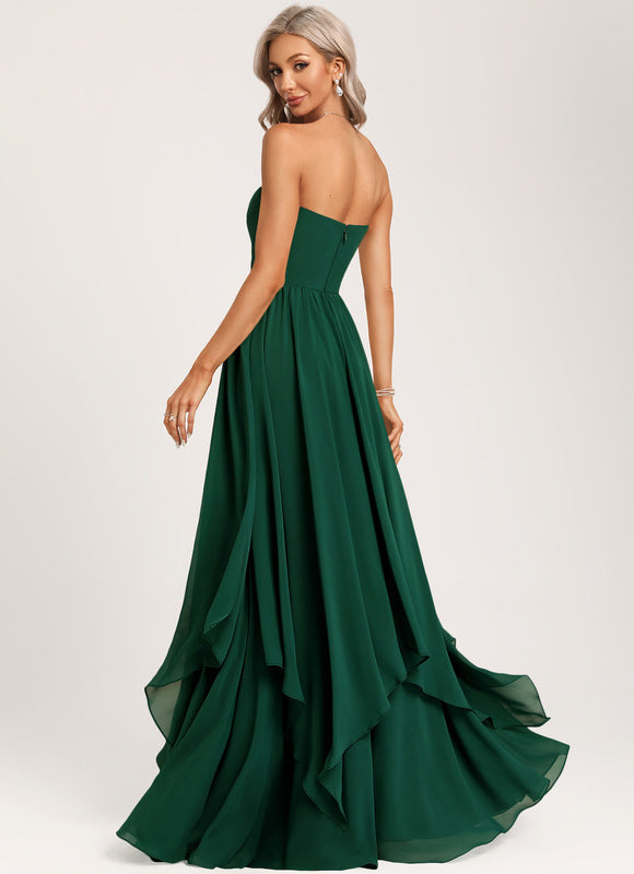 Robe de Soirée Satin Cascade - gallery 5