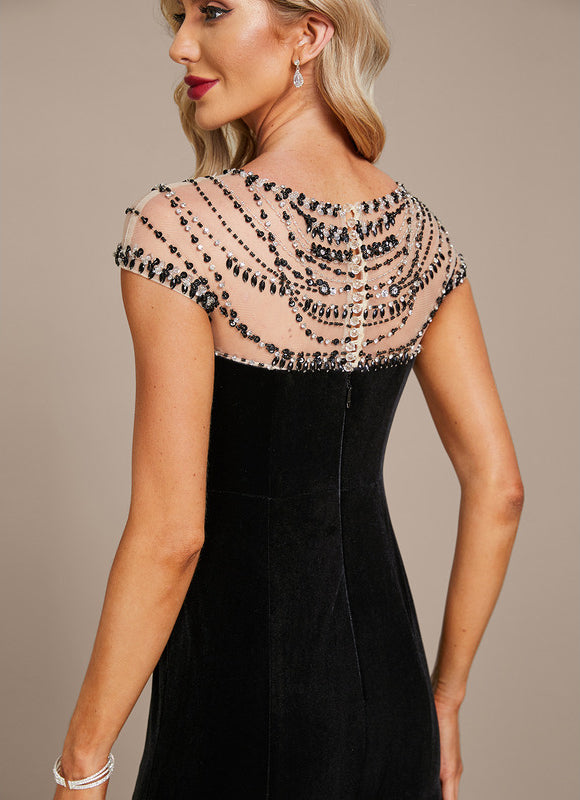 Robe de Soirée Velours Éclat Noir - gallery 1
