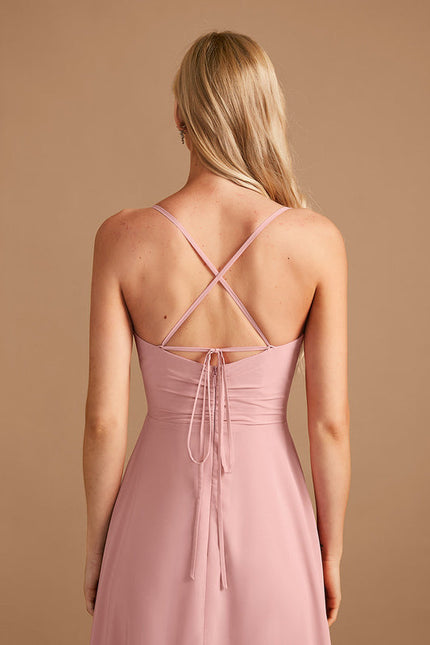 Robe de Soirée Mousseline Beige - gallery 6