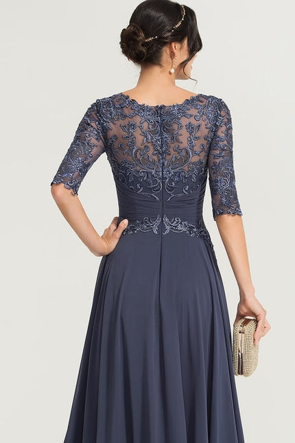 Robe de Soirée Élégance Marine Aérienne - gallery 6
