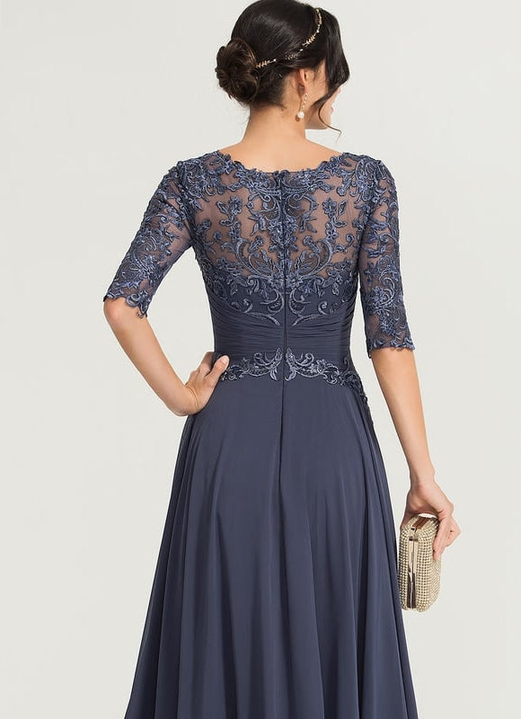 Robe de Soirée Élégance Marine Aérienne - gallery 6