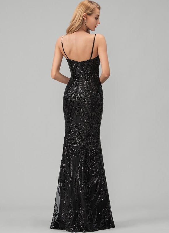 Robe de Soirée Noir Éclat - gallery 1