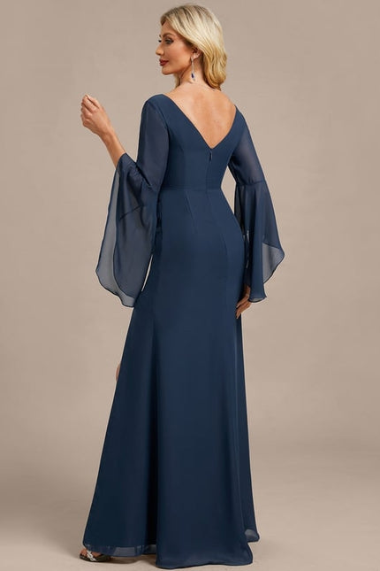 Robe de Soirée Fluide Marine - gallery 5