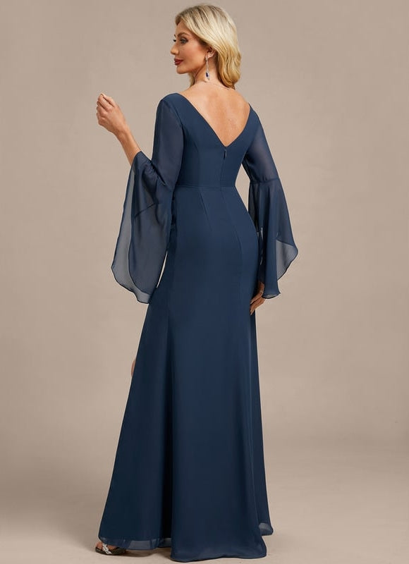 Robe de Soirée Fluide Marine - gallery 5