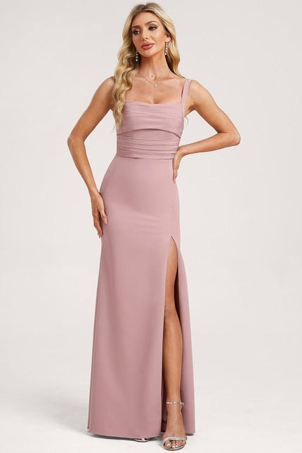 Robe de Soirée Rose Élégante