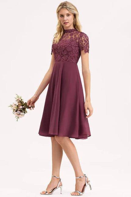 Robe de Soirée Aérienne Bordeaux - gallery 1