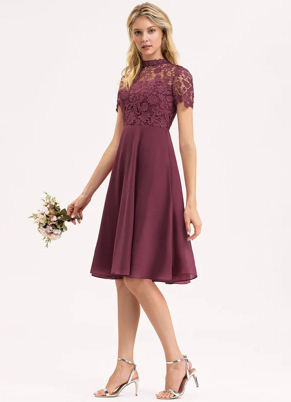 Robe de Soirée Aérienne Bordeaux - gallery 1