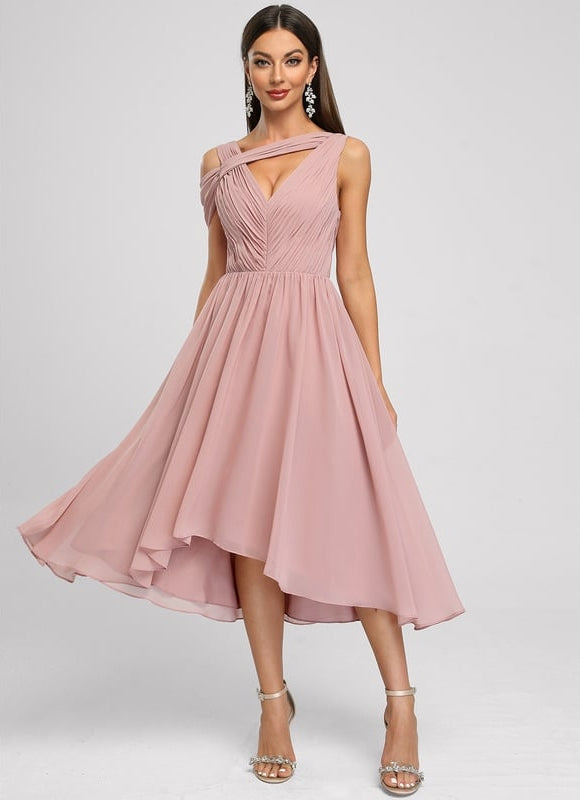 Robe Rose Pale De Soirée - gallery 1