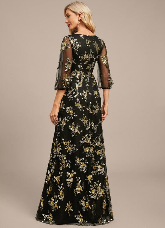 Robe de Soirée Fleurie Éclatante - gallery 7