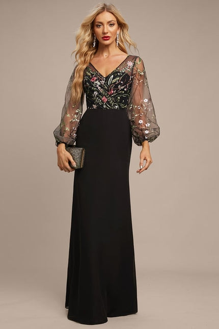 Robe de Soirée Élégance Botanique