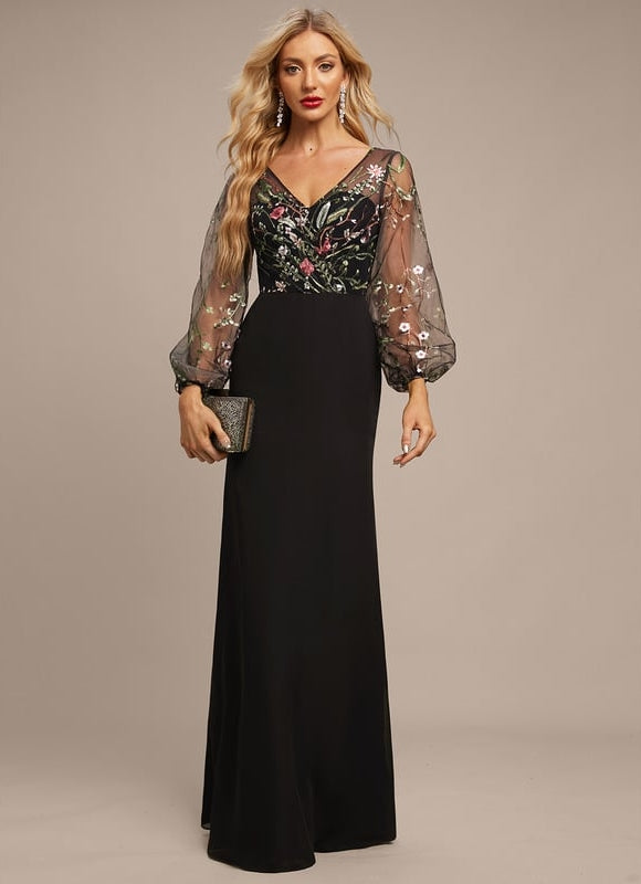 Robe de Soirée Élégance Botanique