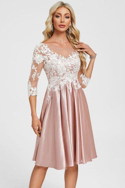 Robe de Soirée Rose Floral - gallery 1