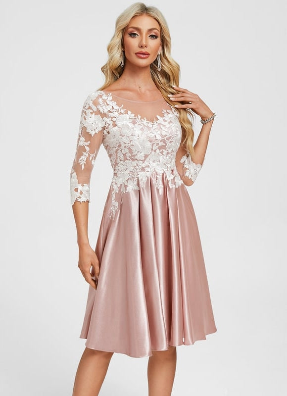 Robe de Soirée Rose Floral - gallery 1