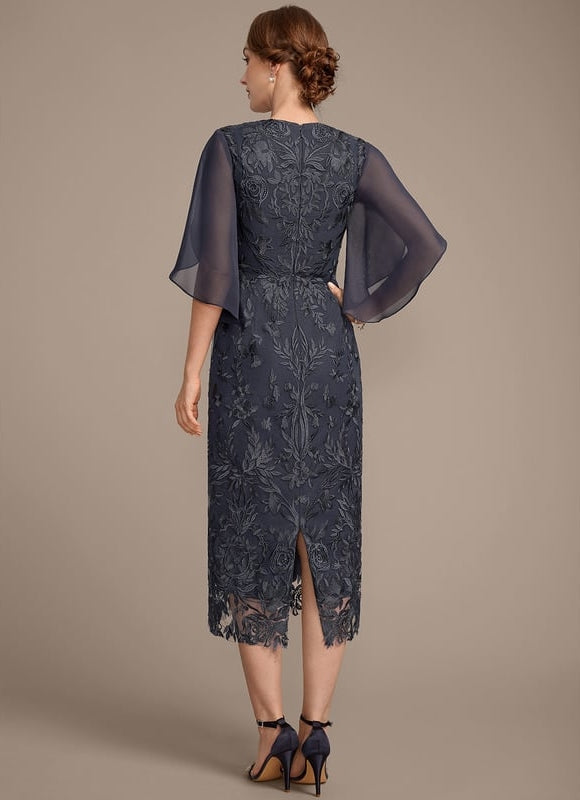 Robe de Soirée Élégance Marine Floral - gallery 6