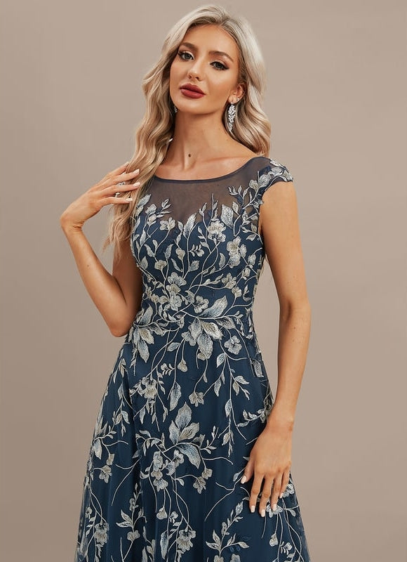 Robe de Soirée Floral Noir Chic - gallery 2