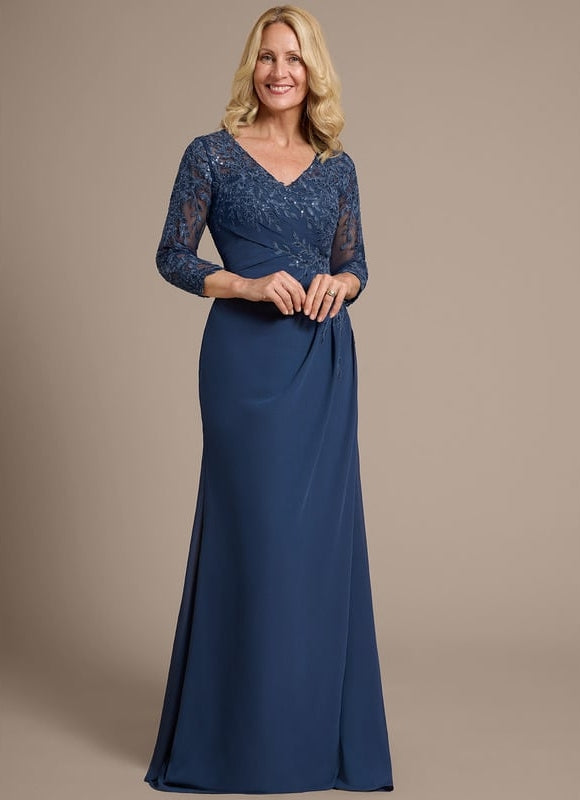 Robe de Soirée Bleu Élégant - gallery 2