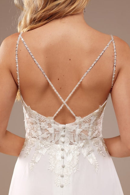 Robe de Soirée Élégance Plume Blanche - gallery 7