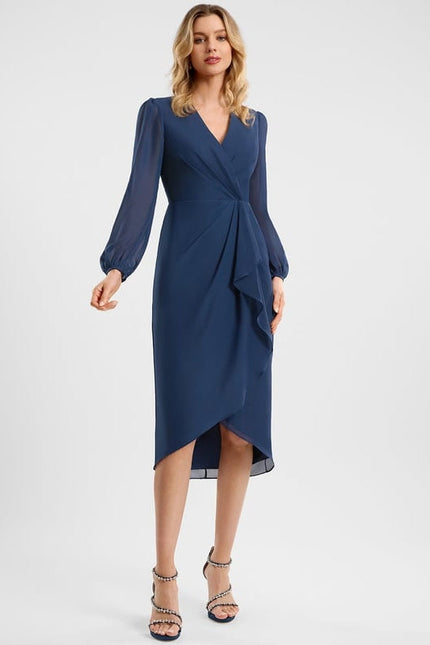 Robe de Soirée Mousseline Frisée - gallery 1