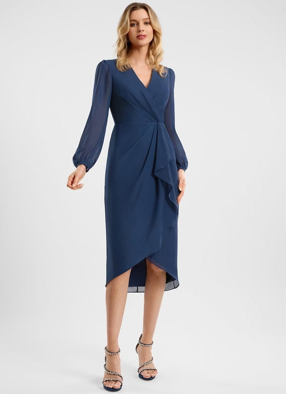 Robe de Soirée Mousseline Frisée - gallery 1