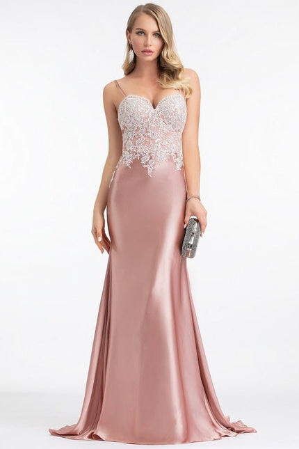 Robe de Soirée Rosée Élégante - gallery 1