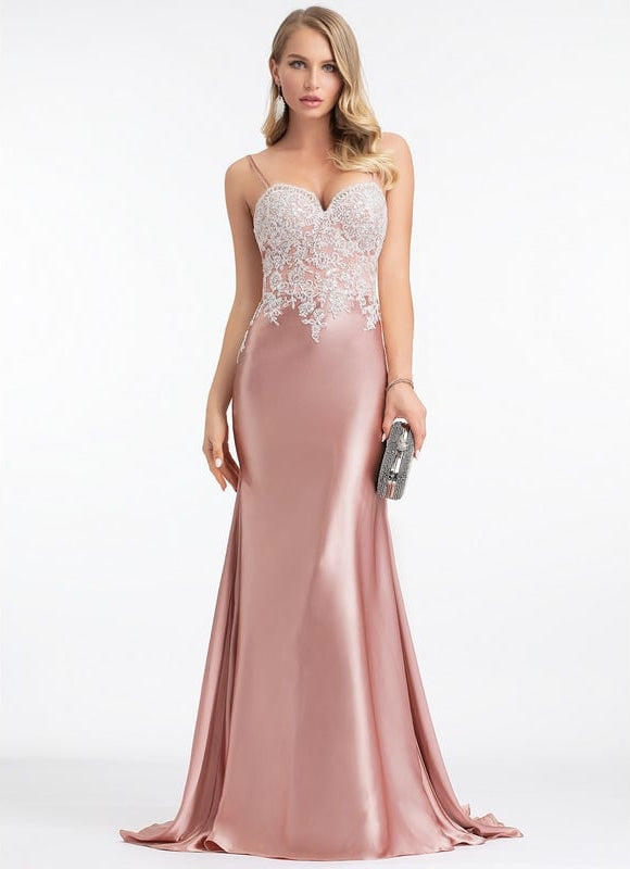 Robe de Soirée Rosée Élégante - gallery 1