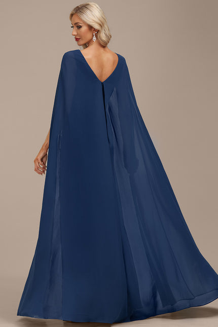 Robe de Soirée Fluide Marine - gallery 5