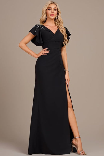 Robe De Soirée Longue A Volant - gallery 3