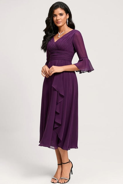 Robe de Soirée Florale Marine - gallery 8