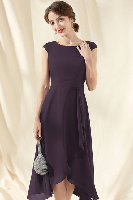 Robe de Soirée Vaporeuse Prune