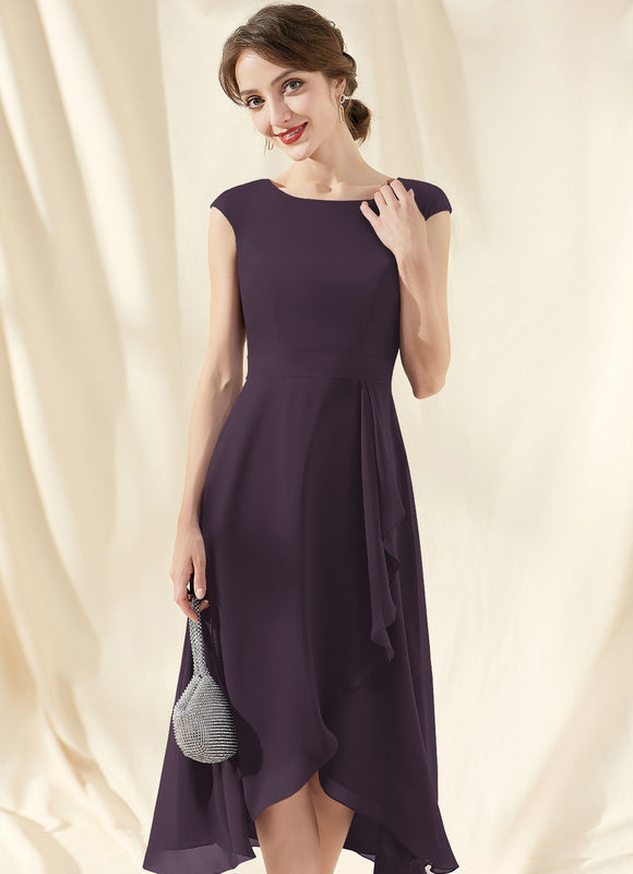 Robe de Soirée Vaporeuse Prune