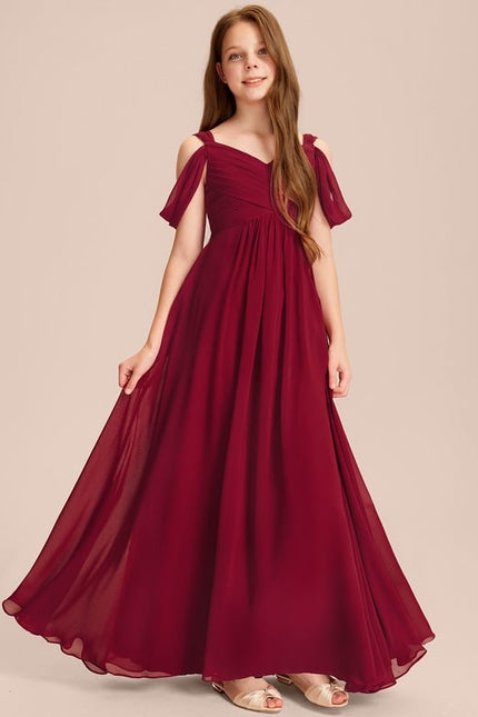 Robe de Soirée Flottante Cerise
