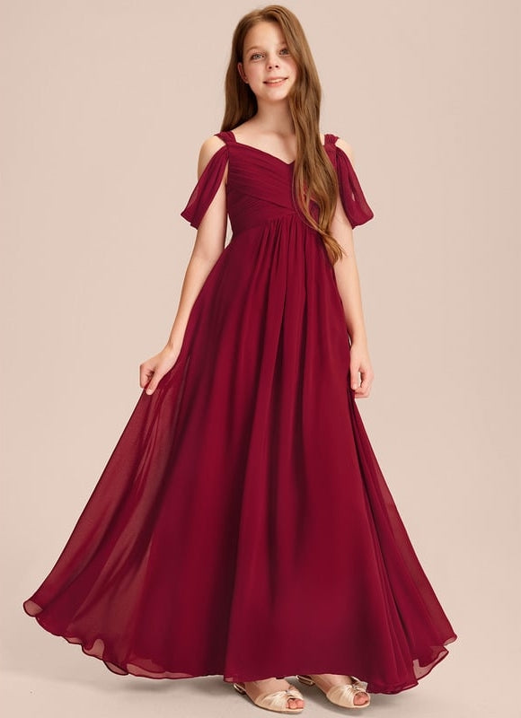 Robe de Soirée Flottante Cerise