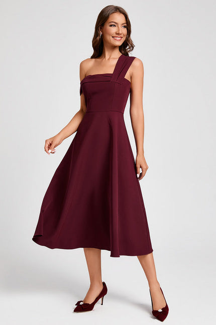 Robe de Soirée Flottante Bordeaux - gallery 7