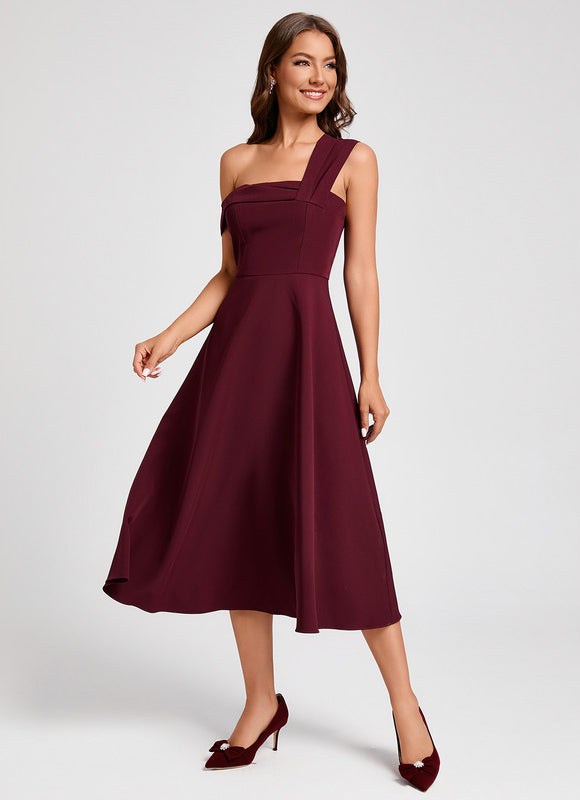 Robe de Soirée Flottante Bordeaux - gallery 7
