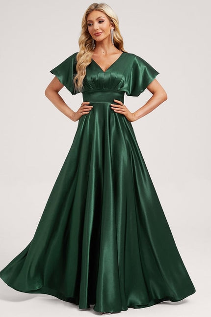 Robe de Soirée Dorée Fluide - gallery 2
