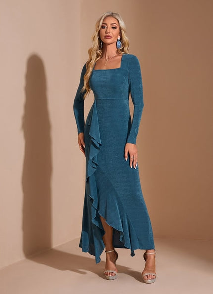 Robe de Soirée Asymétrique Velours